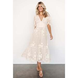 Baltic Born Clarisa Lace Midi Dress | Vintage Cream Size L